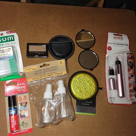 Variety Pack: Gum Soft-Picks Maybelline Eyeshadow Compact Mirrors Pump Bottles - Picture 1 of 2